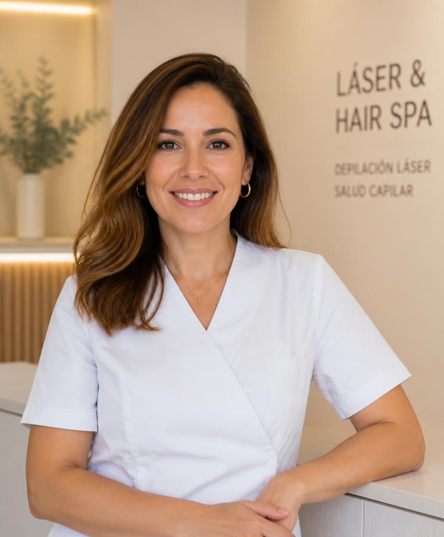 Retrato de la propietaria del centro